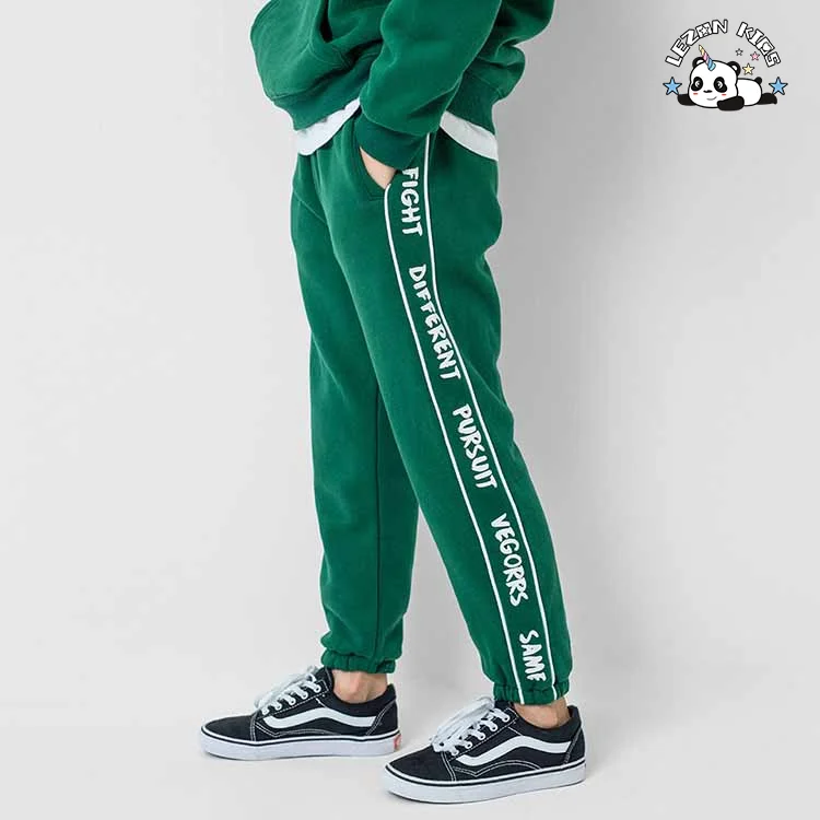 LEZONKIDS - Cheap Casual Pants for Kids Pants Custom logo Printed 100 Cotton Sweatpants